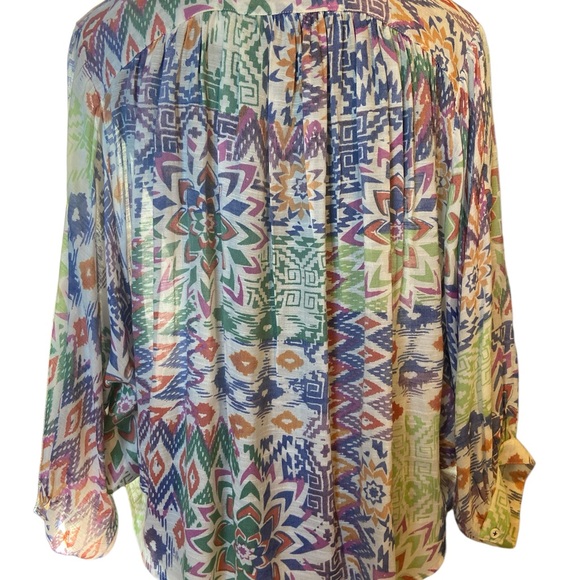 Anthropologie Maeve Women Blouse Lagenlook Hippie Boho Retro Loose Wide Size S - Picture 3 of 6